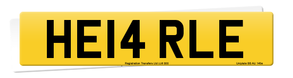 Registration number HE14 RLE